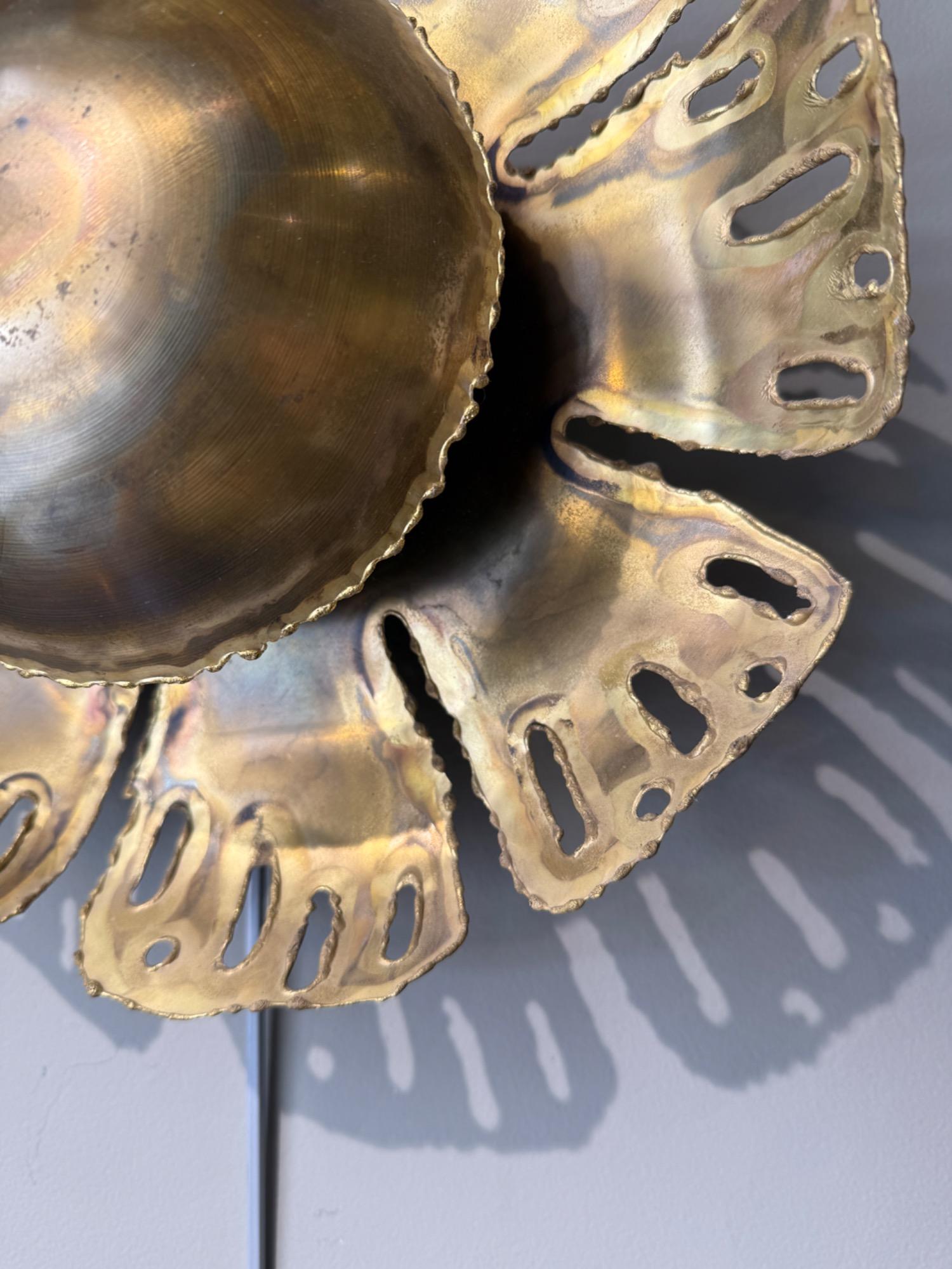 Pair of brass sconces S A Holm Sorensen Denmark 1970