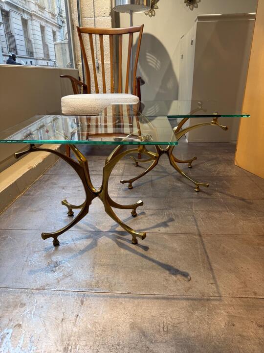 Pair of brass tables willy Daro corca 1970
