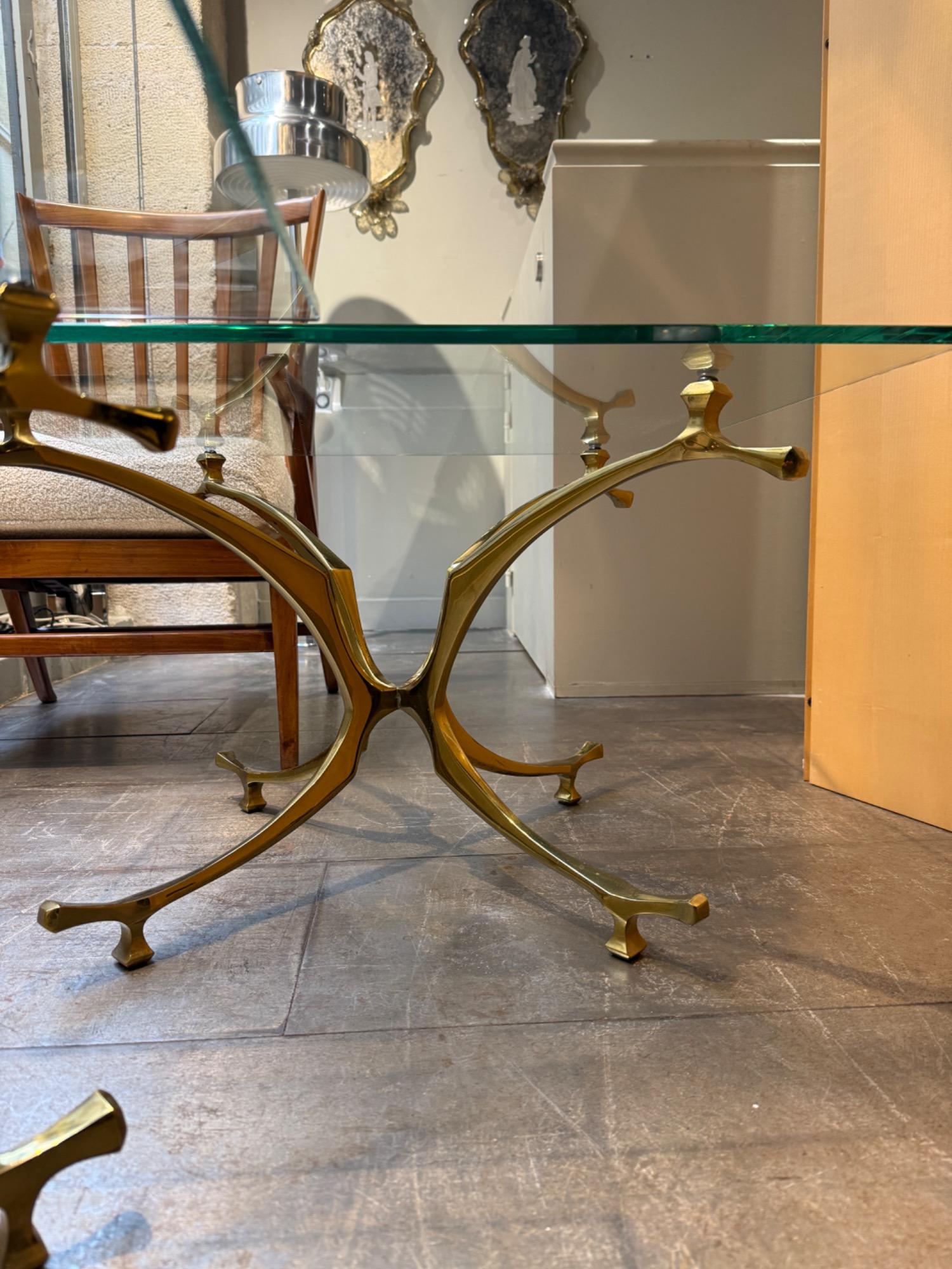 Pair of brass tables willy Daro corca 1970