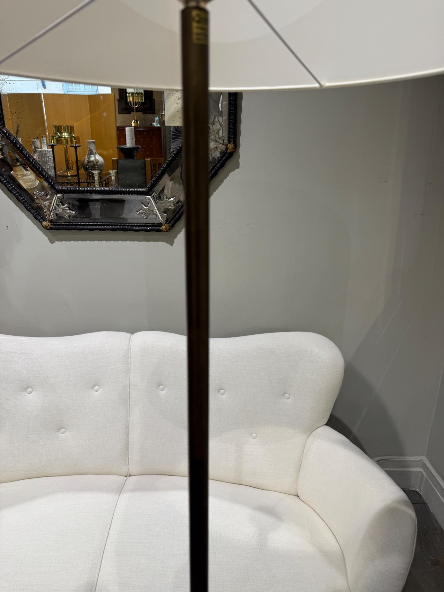 Pair of bronze floor lamps Jan des Bouvrie circa 1980 