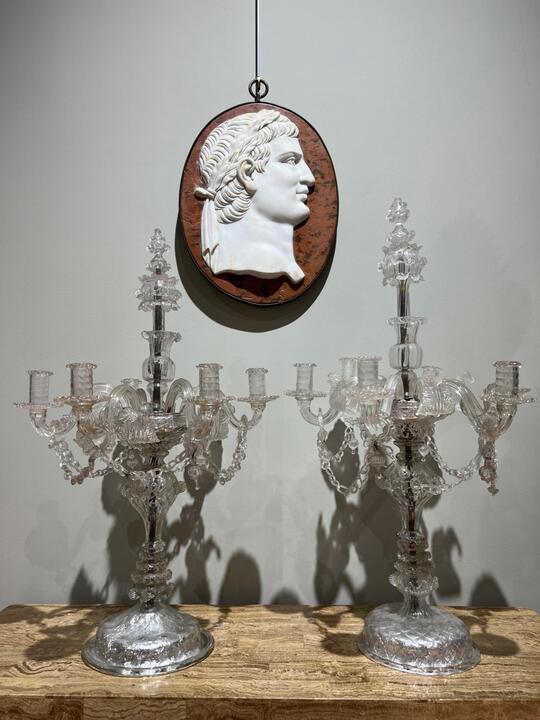 Pair of candelabra Venice 19th c 