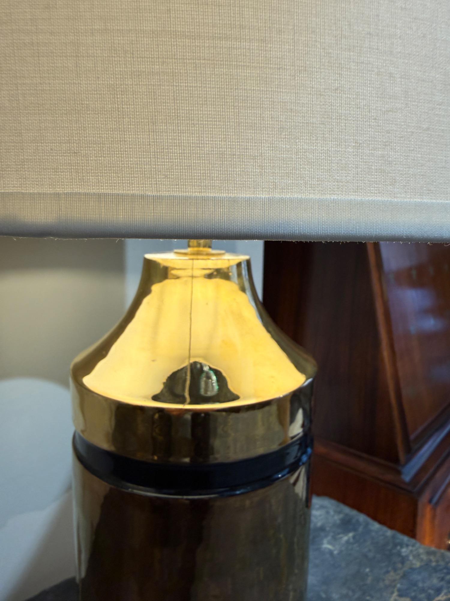 Pair of ceramic lamps Bergboms Sweden 1970 