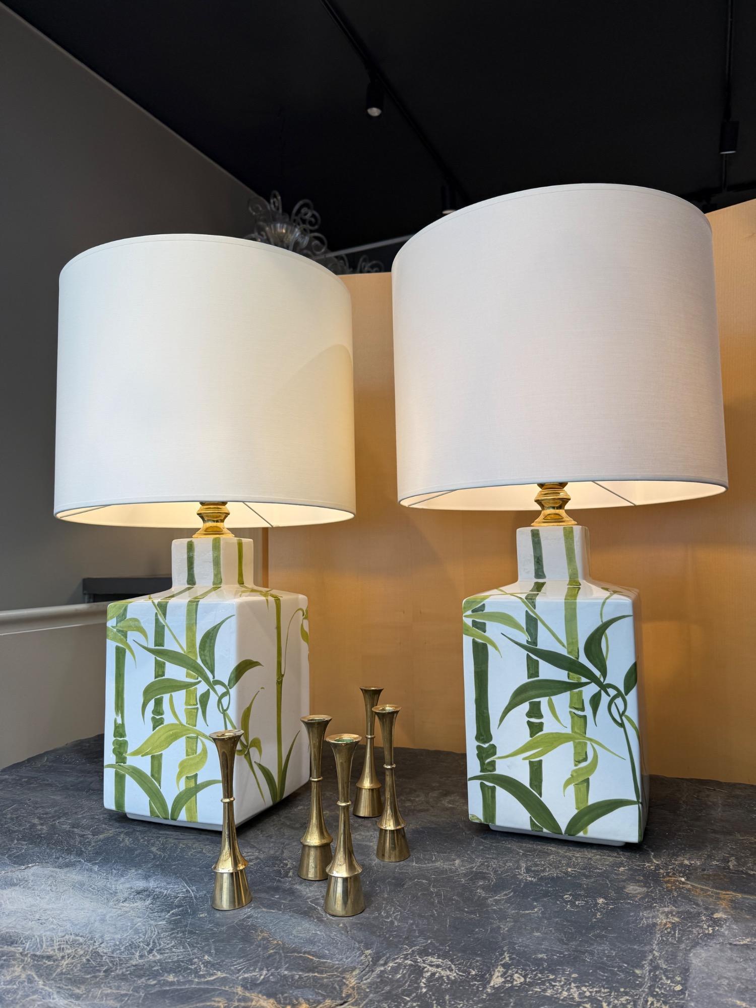 Pair of ceramic lamps circa 1970