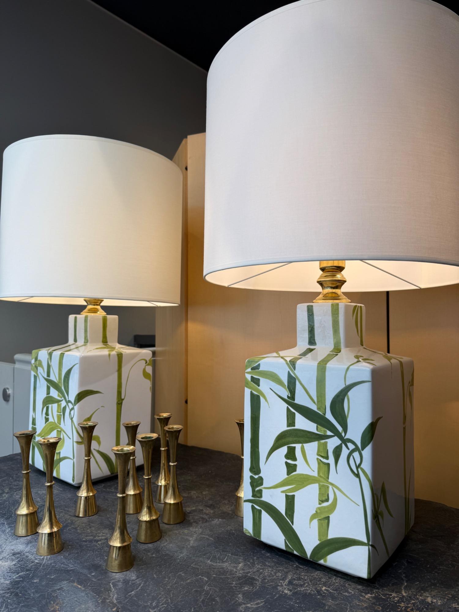 Pair of ceramic lamps circa 1970