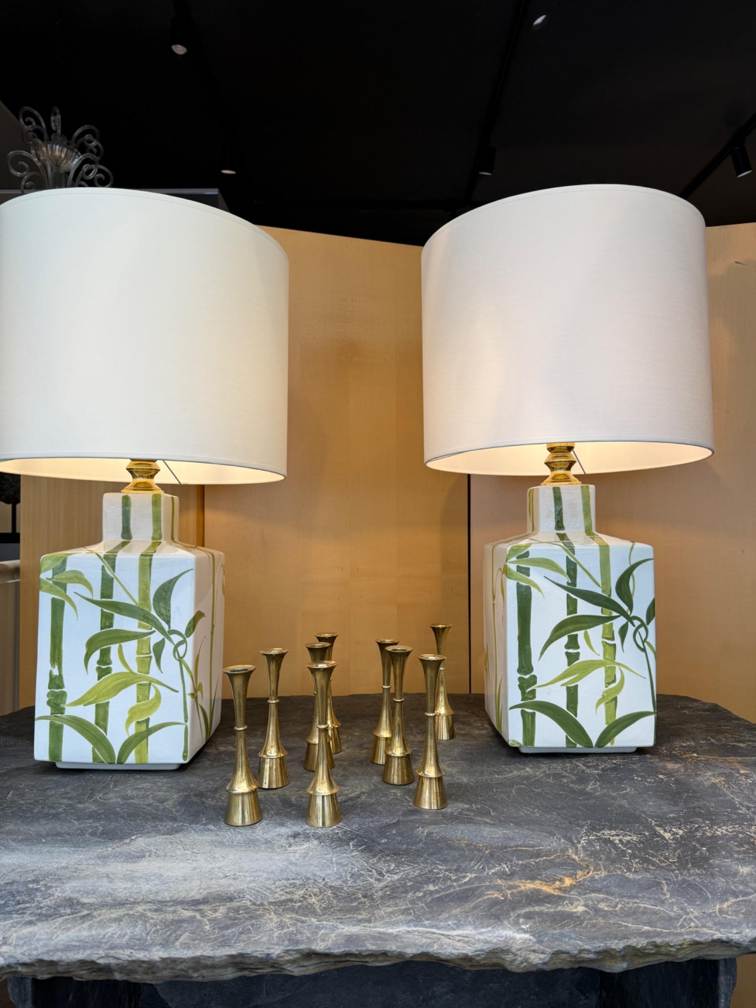 Pair of ceramic lamps circa 1970