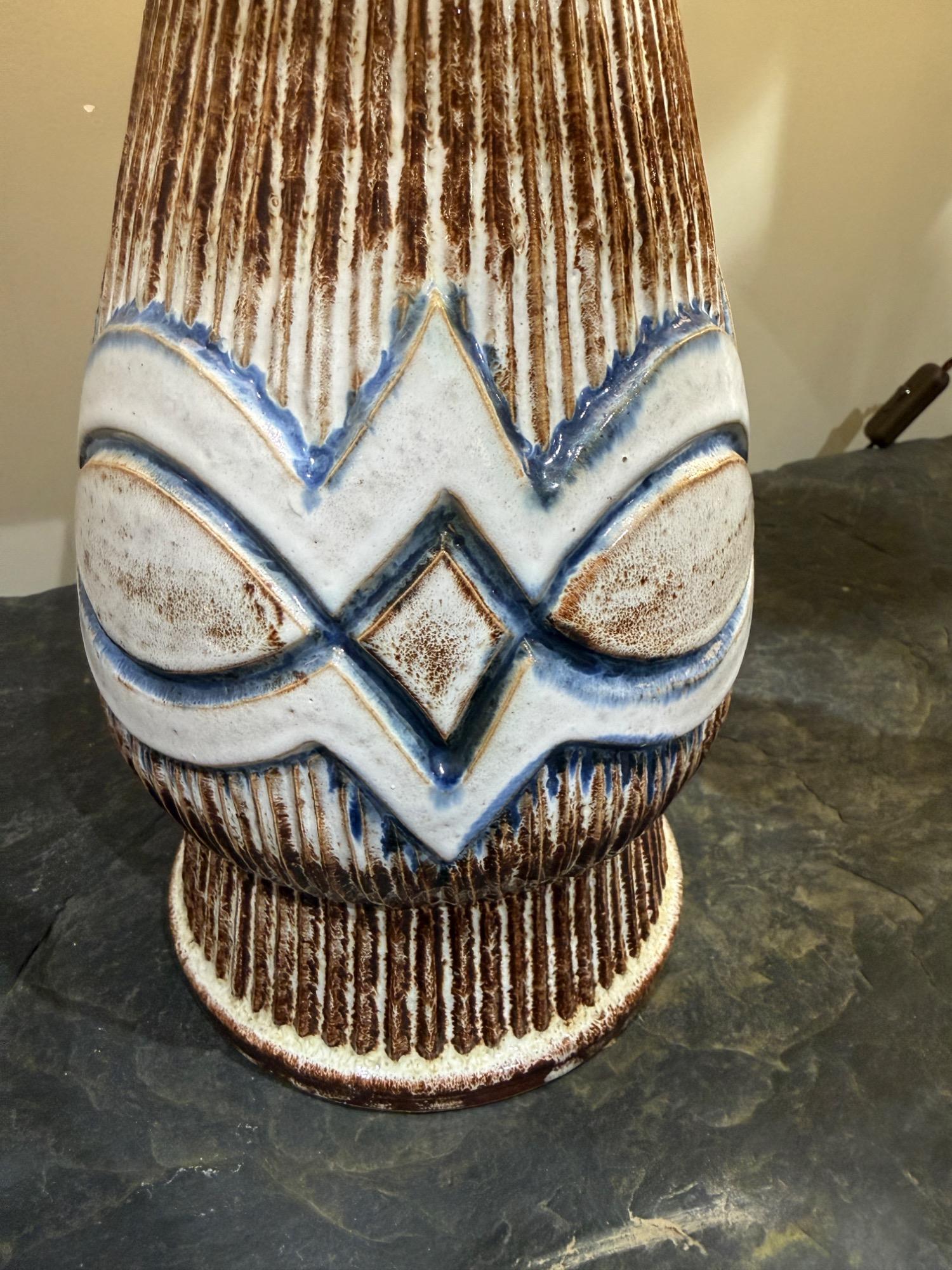 Pair of ceramic lamps Kingo Denmark 1970