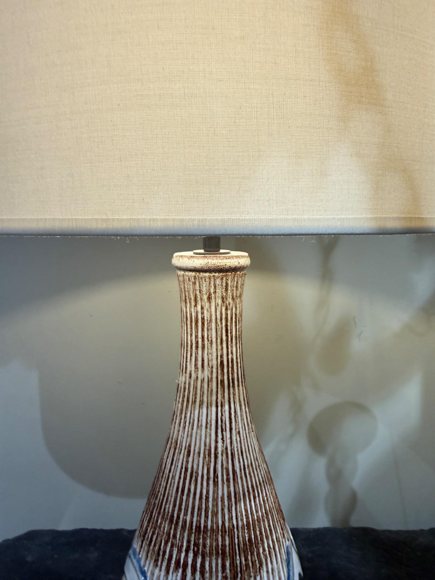 Pair of ceramic lamps Kingo Denmark 1970