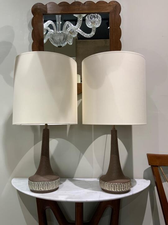 Pair of ceramic lamps M Andersen Denmark 1970