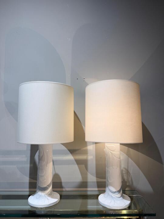 Pair of ceramic lamps M Hennix Sweden 1970