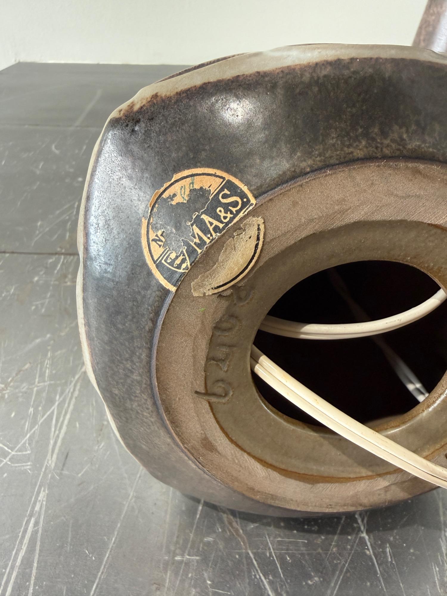 Pair of ceramic lamps Soholm Denmark 1970 