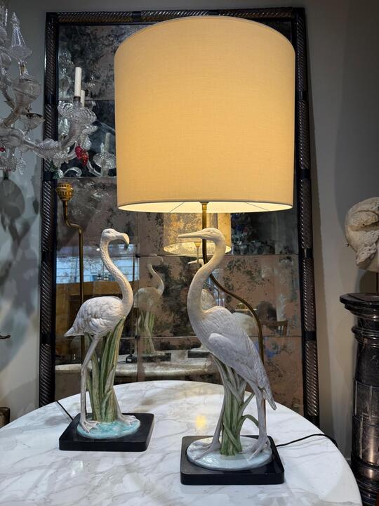 Pair of ceramic lamps U Zaccagnini Italy circa 1960