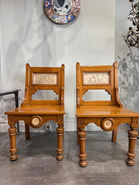 Pair of chairs circa 1920 Carlo Spicciani italy