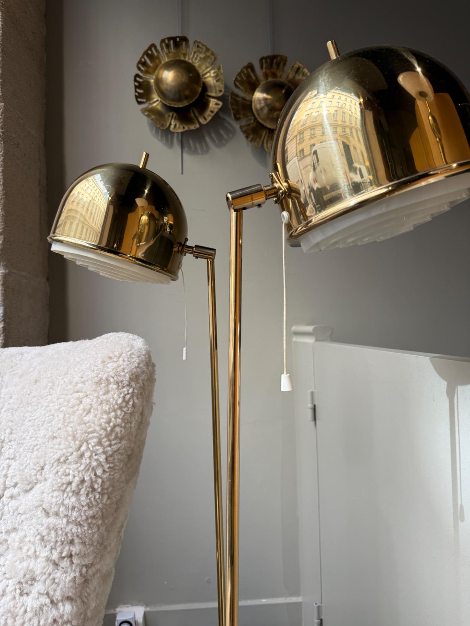 Pair of floor lamps Bergboms Sweden 1970