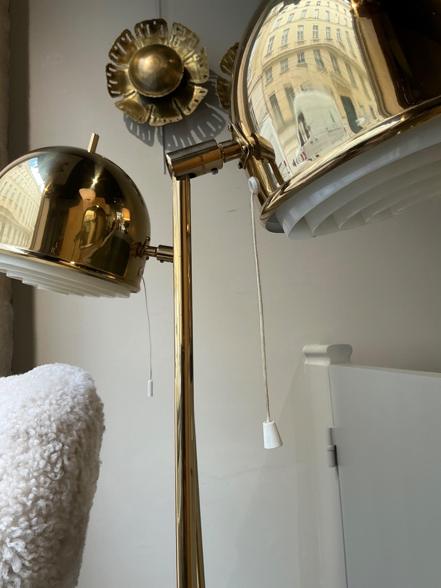 Pair of floor lamps Bergboms Sweden 1970