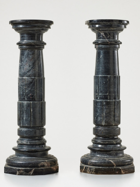Pair of french marble pedestals 19th C 