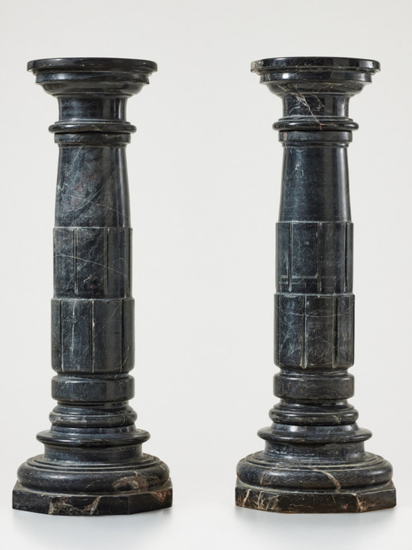 Pair of french marble pedestals 19th C 