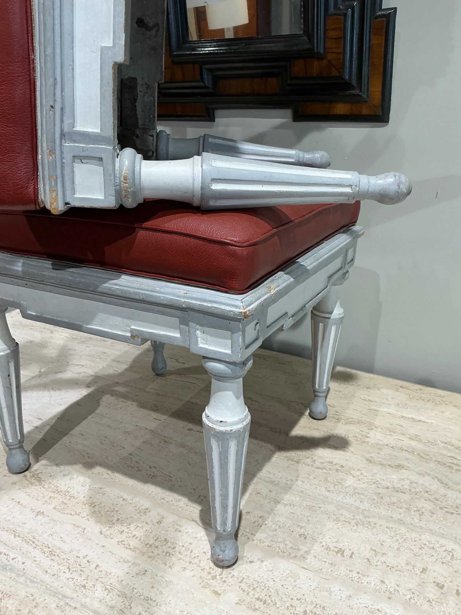 Pair of French stools 19th c 