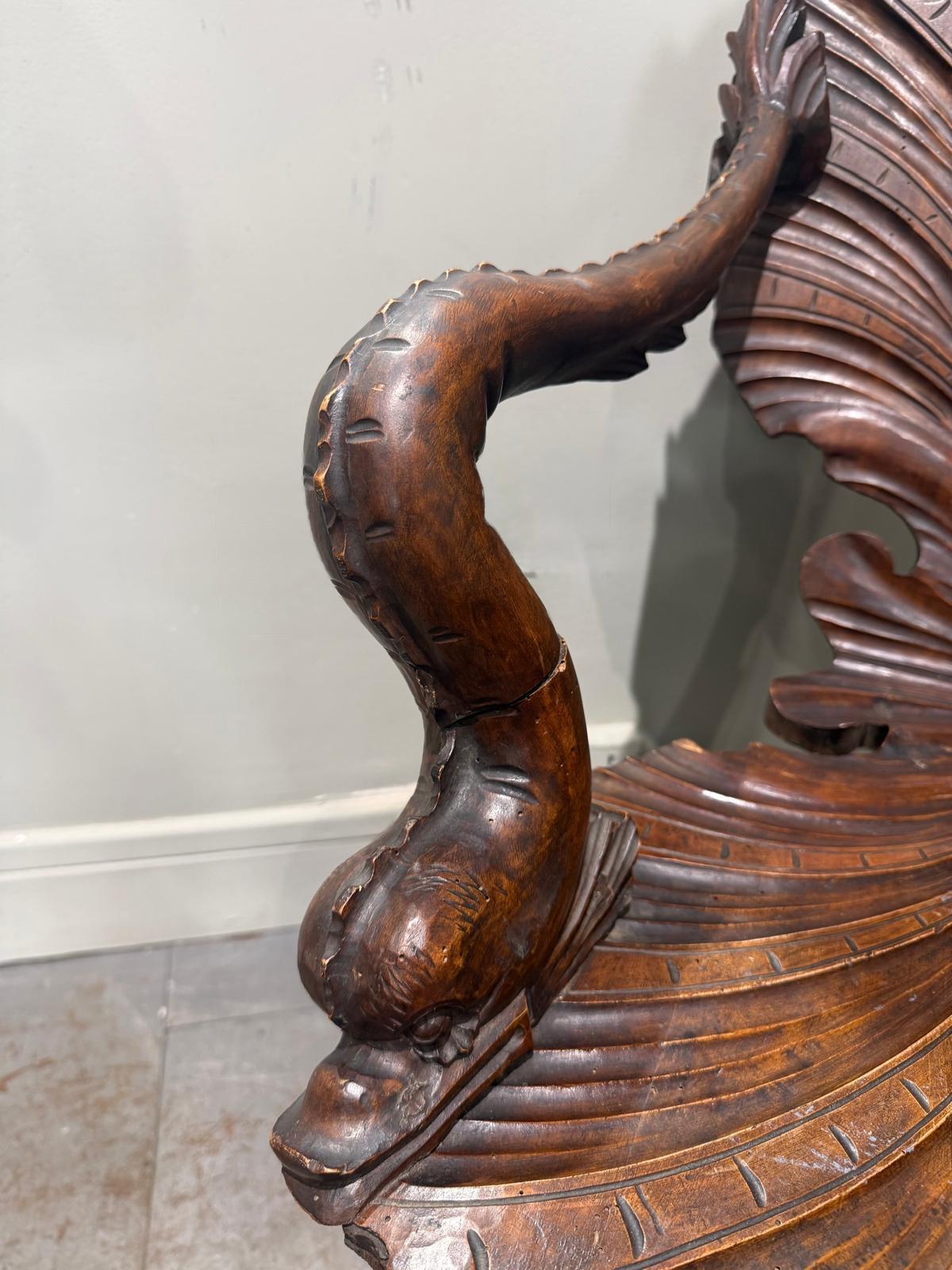 Pair of Grotto armchairs Pauly cie, Venise 19th C  