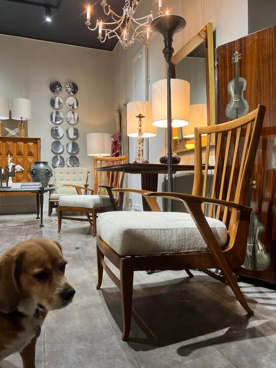 Pair of Italian armchairs Renzo Franchi circa 1950 