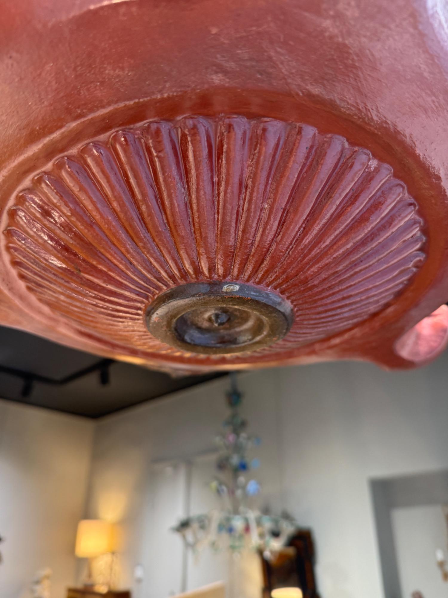 Pair of italian terracotta pendants 19th c