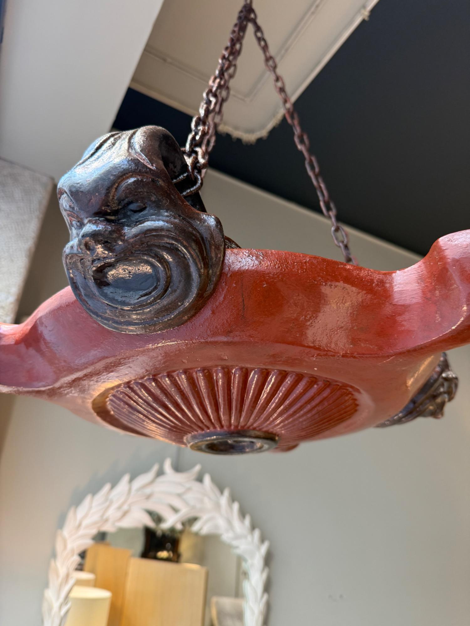 Pair of italian terracotta pendants 19th c