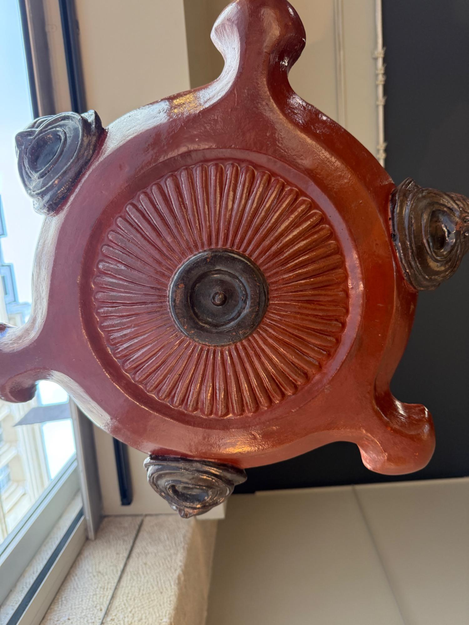 Pair of italian terracotta pendants 19th c