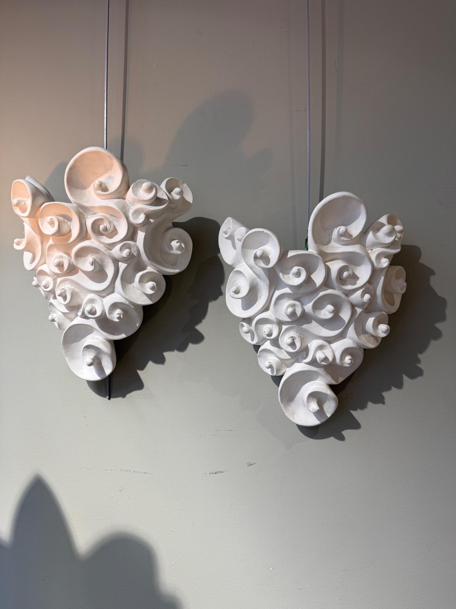 Pair of plaster sconces JBoggio circa 1980