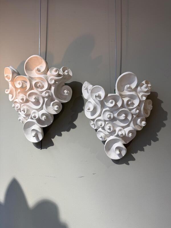 Pair of plaster sconces JBoggio circa 1980