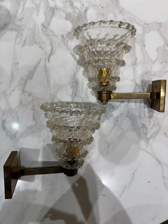 Pair of sconces italy circa 1950