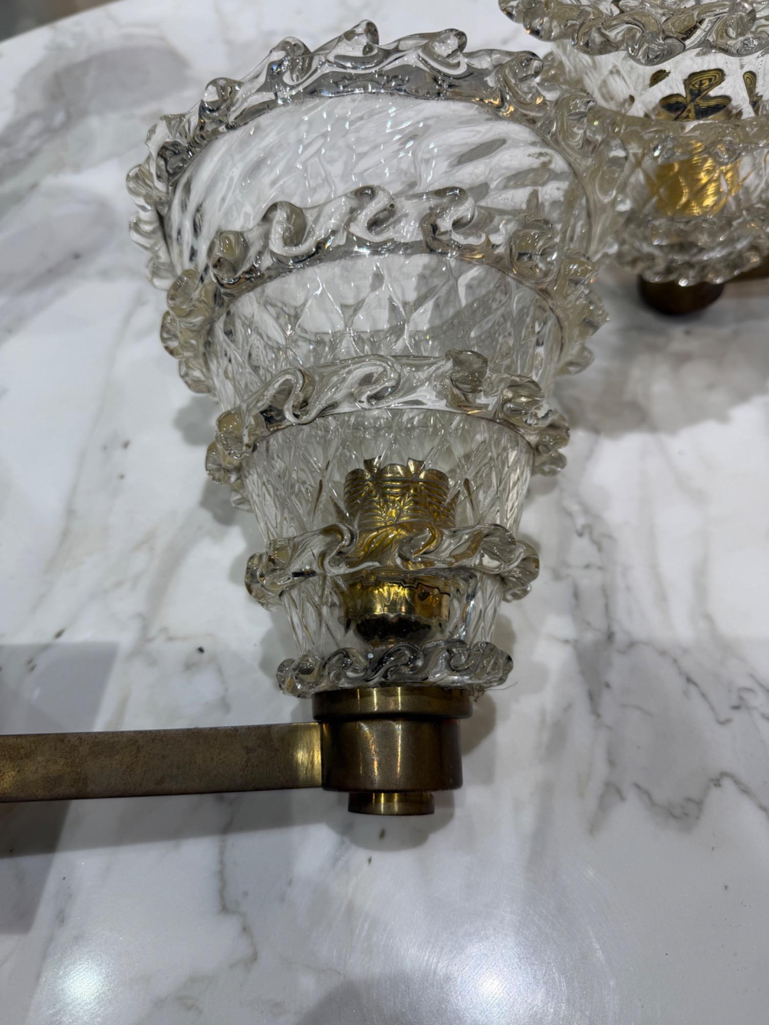 Pair of sconces italy circa 1950