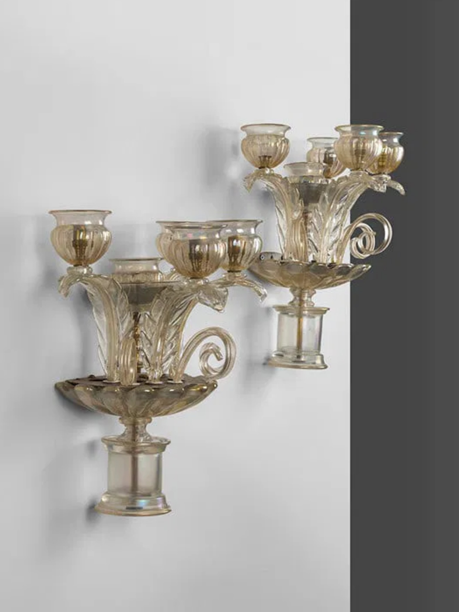 Pair of sconces Seguso circa 1940 