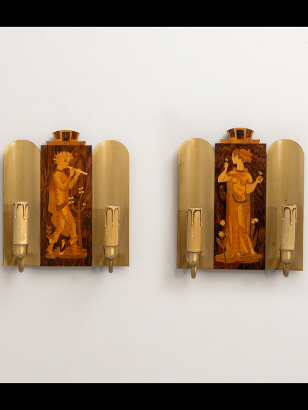 Pair of sconces Sweden 1930 by Birger Ekman 