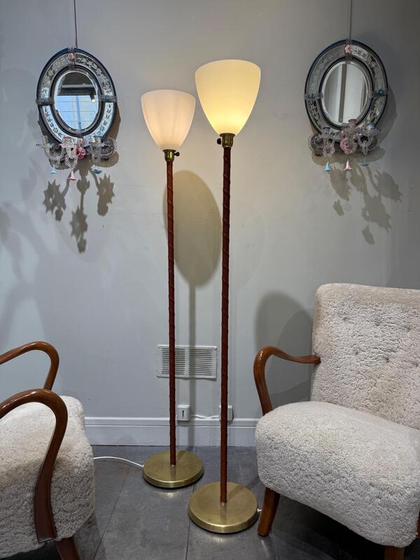 Pair of swedish floor lamps corca 1940 Asea 