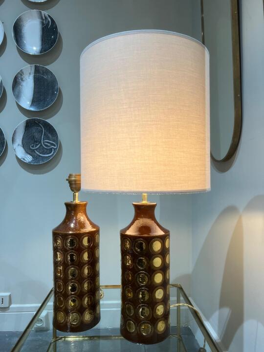 Pair of table lamps Bitossi Sweden circa 1970