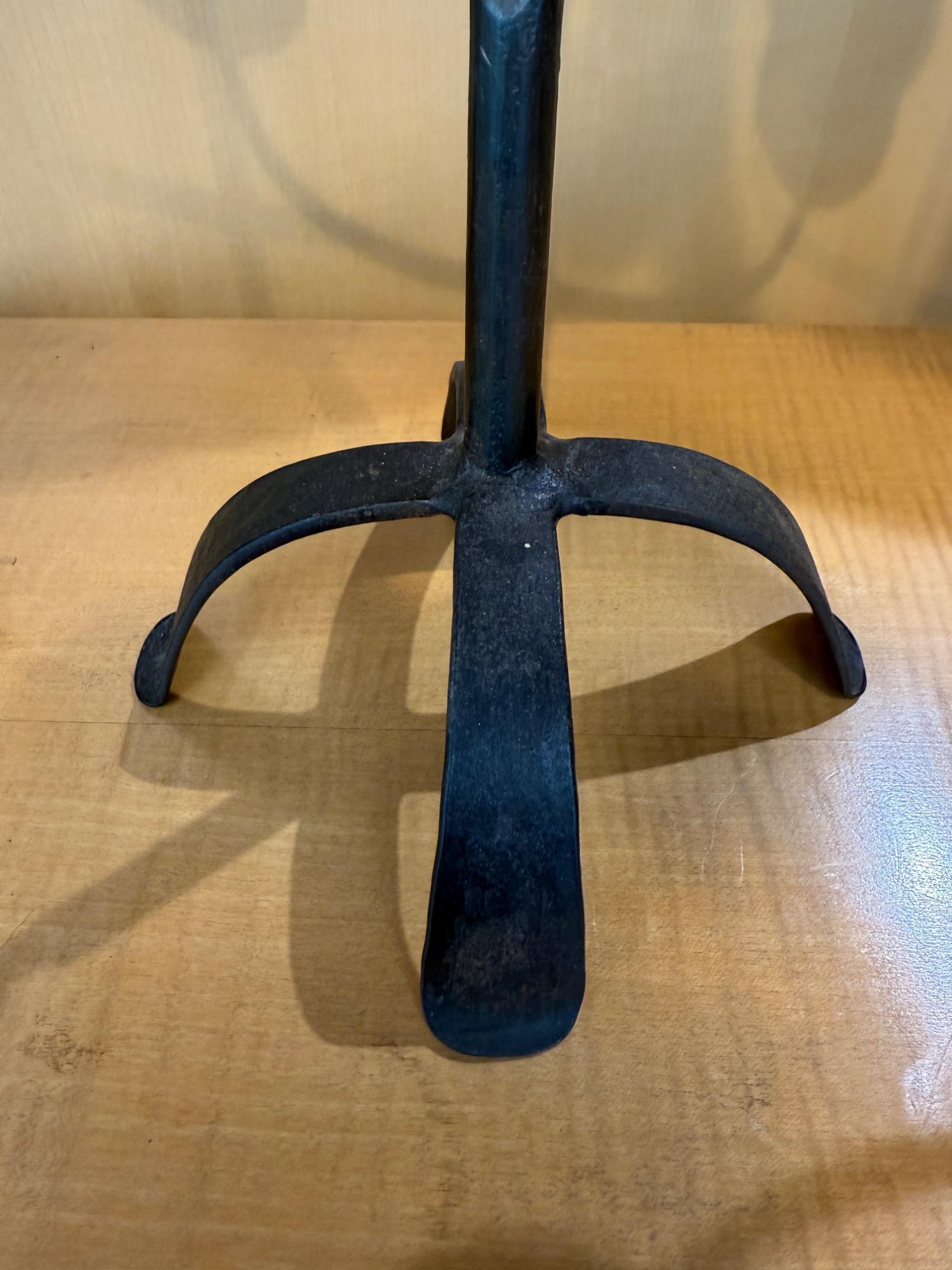 Pair of wrought iron candelholders Bertil Vallien Sweden 1970