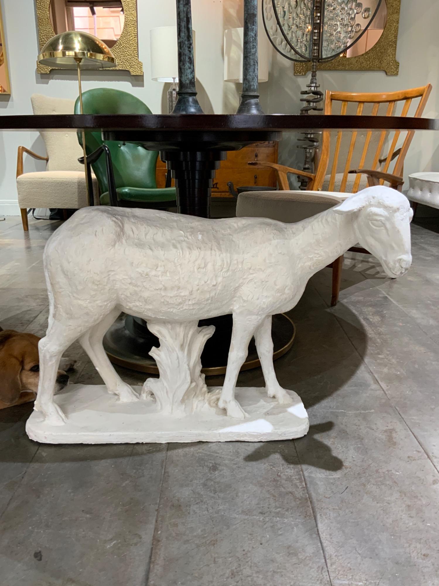 Plaster lamb circa 1950