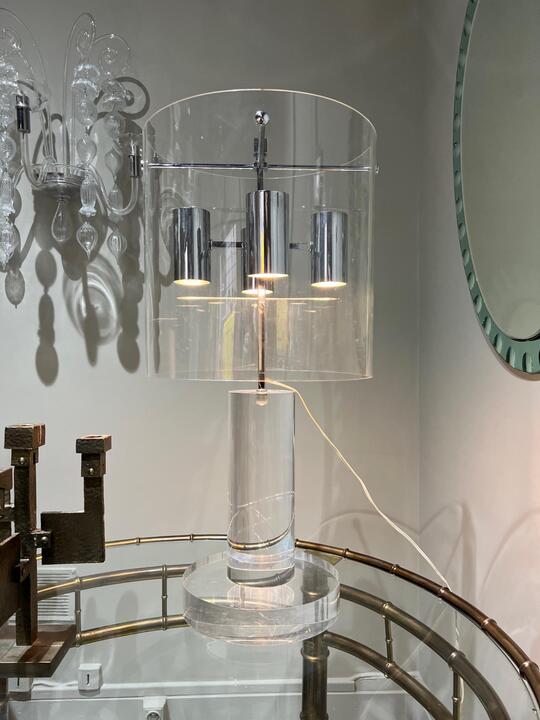 Plexiglass lamp circa 1970