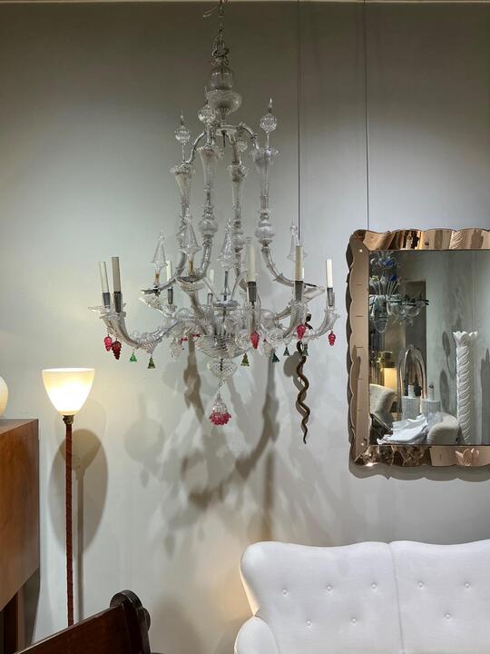 Tall murano chandelier circa 1900 