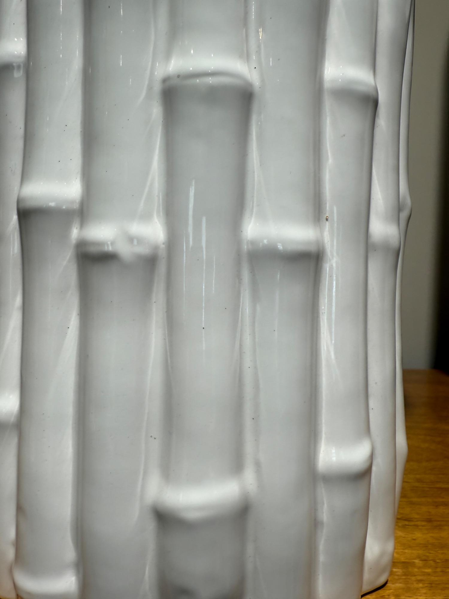 Tall pair of french ceramic lamps circa 1970 