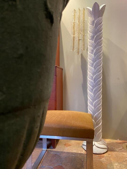 Tall plaster floor lamp circa 1970