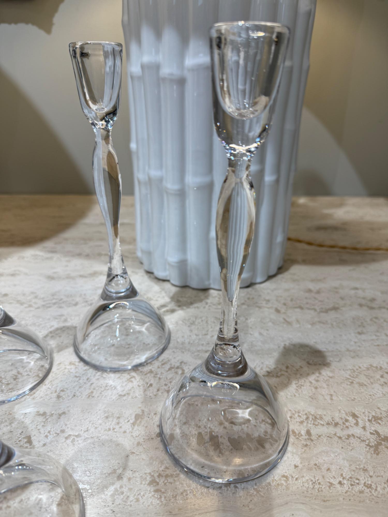 Vicke Lindstrand 5 candelholders Sweden, 1970 