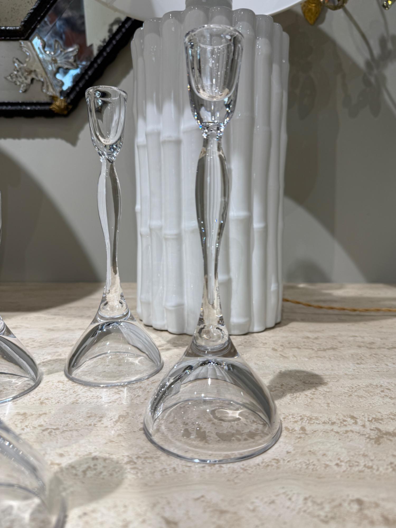 Vicke Lindstrand 5 candelholders Sweden, 1970 