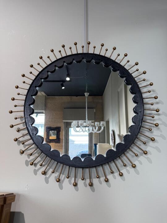 Wrought iron Italian mirror circa 1960 